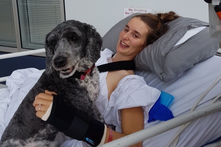 Emma Mickle in hospital