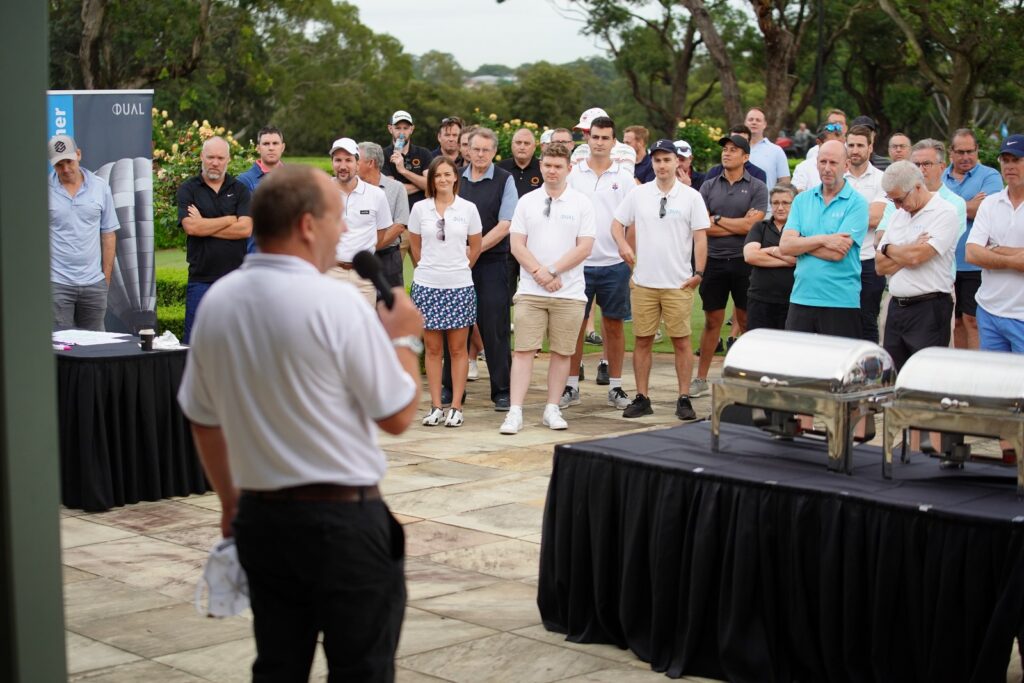 Crowd assembled for Lloyd's fundraising event