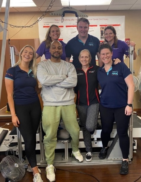 NeuroMoves staff pictured with Dr Behrman, and Neuro Recovery Network staff. 